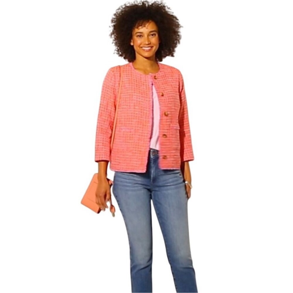 J. Jill Dahlia Tweed Jacket Size SP - Picture 4 of 14